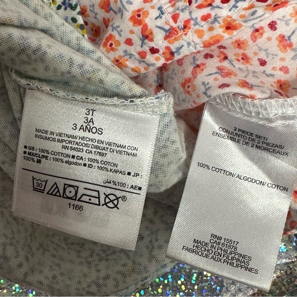 Kids Tops Lot of 2 Toddler Sleeveless 3T & 4T Floral Ruffle Tie Front Shirts - Picture 11 of 12